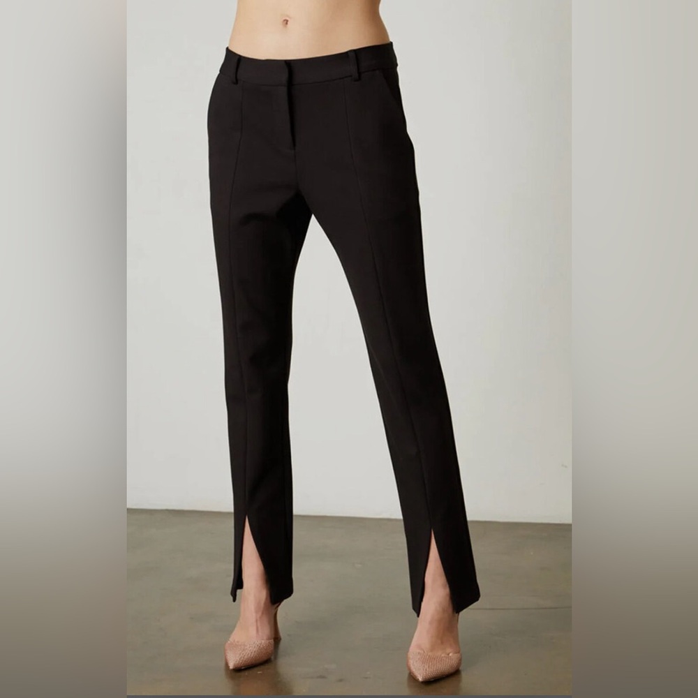 Velvet by Graham and Spencer Kyndall Straight Leg Split Pant size 0 NWT